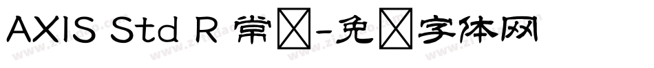 AXIS Std R 常规字体转换